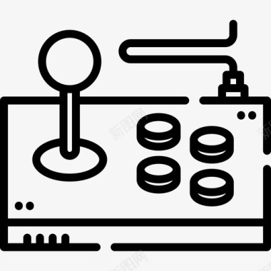 手柄游戏机游戏机游戏20线性图标图标