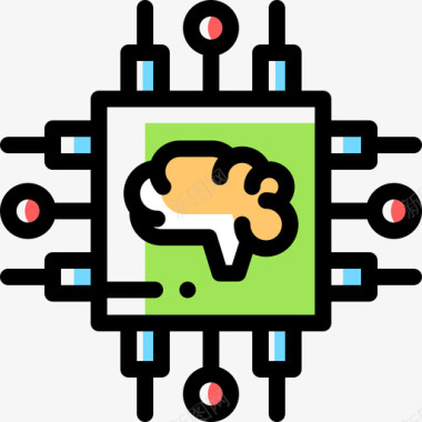 智能人工Cpu人工智能25颜色省略图标图标