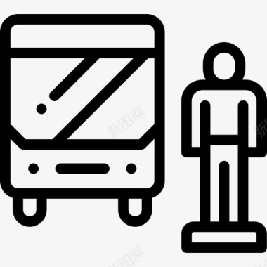 公共交通标识皮卡公共交通8直达图标图标