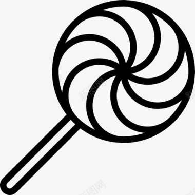 甜品棒棒糖甜品店3直线型图标图标