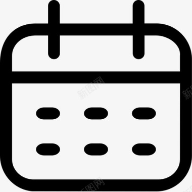 公共标识红公共-日期 图标