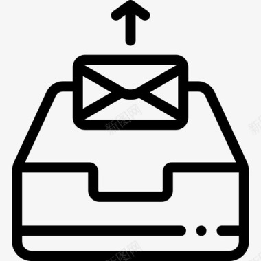 电子邮件发件箱12线性电子邮件图标图标