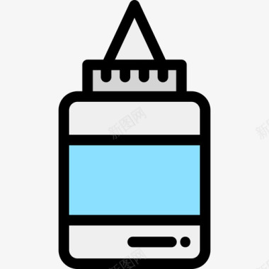 线性图标删除胶水文具111线性颜色图标图标