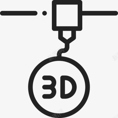 3D椅子3d打印机打印22线性图标图标