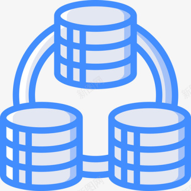 数据托管数据库网络托管16蓝色图标图标