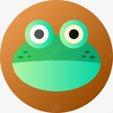 野生青蛙野生动物21坡度图标图标