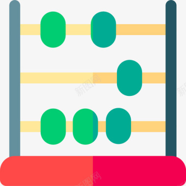 算盘箱子算盘学36平图标图标