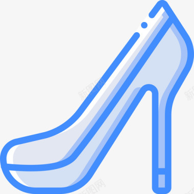 高跟鞋102号婚礼蓝色图标图标