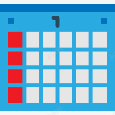 商务日历模板日历商务192扁平图标图标