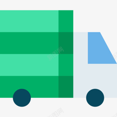 送货箱送货卡车送货45扁平图标图标