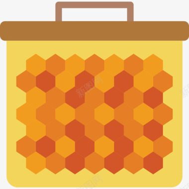 蜂巢蜂房4扁平图标图标