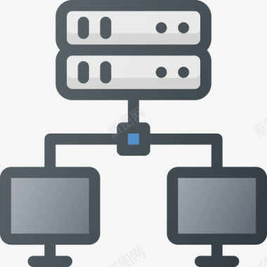 共享服务器网络共享线性颜色图标图标