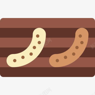 香肠美食5扁平图标图标