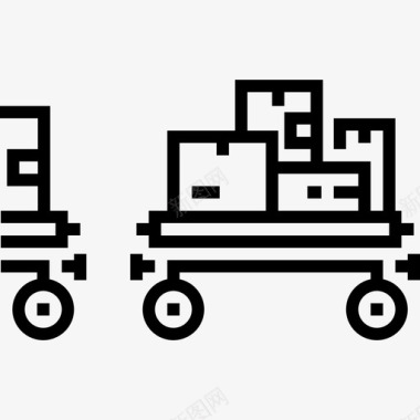 跑车工业设计手推车工业33直线图标图标