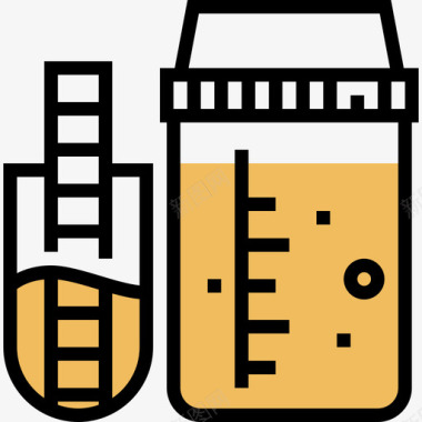 尿毒素尿健康检查2黄影图标图标