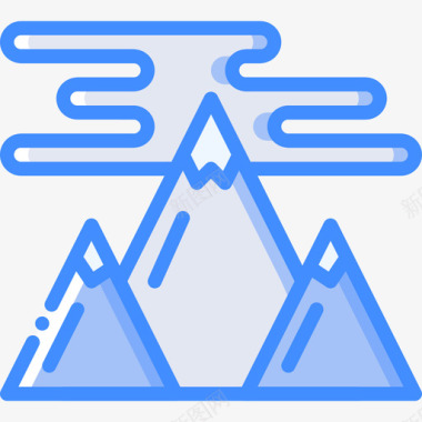 山脉地理4蓝色图标图标