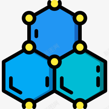 活性分子线性物理4分子图标图标