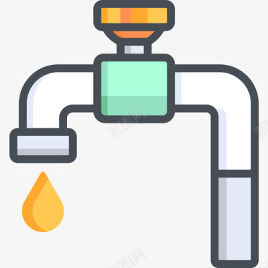 双色海报设计水龙头回收12双色图标图标
