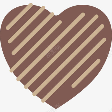 巧克力甜品店4扁平图标图标