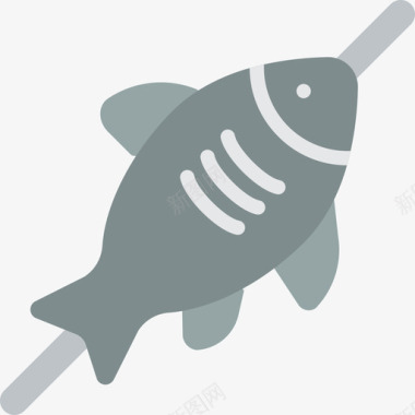 鱼美食6扁平图标图标
