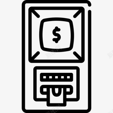 购物中心Atm购物中心6直线型图标图标