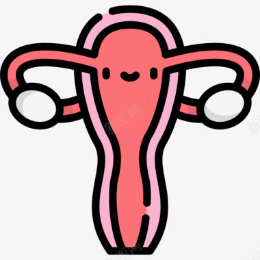 输卵管母性9线色图标图标