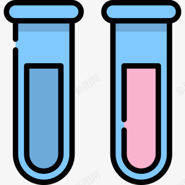 母性试管母性9线性颜色图标图标