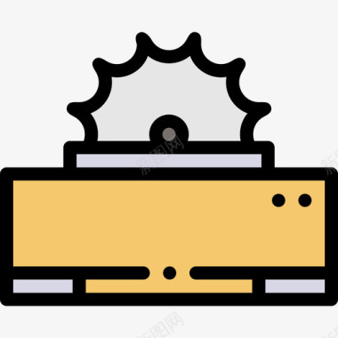 钢锯锯锯工业过程14线颜色图标图标