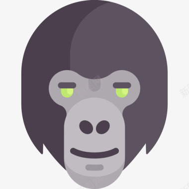 猩猩大猩猩动物与自然扁平图标图标
