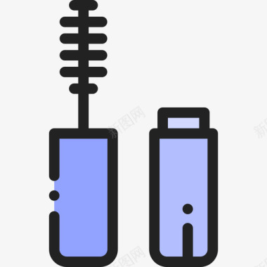睫毛睫毛膏化妆2线性颜色图标图标