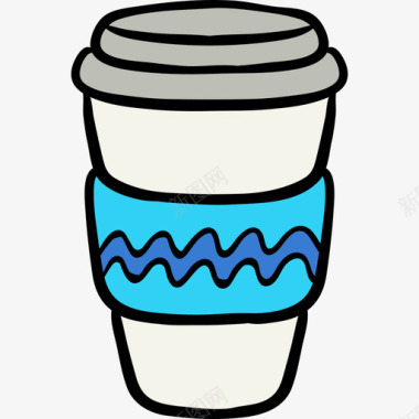 咖啡杯冬季9彩色图标图标