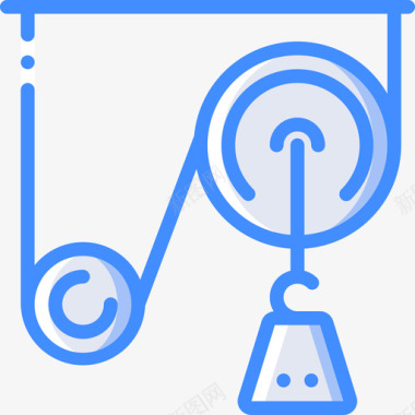 滑轮物理5蓝色图标图标