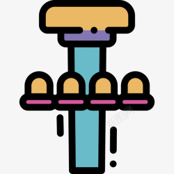 自由落体自由落体游乐园24线性颜色图标高清图片