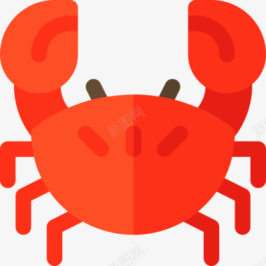 螃蟹亚洲美食餐厅3公寓图标图标