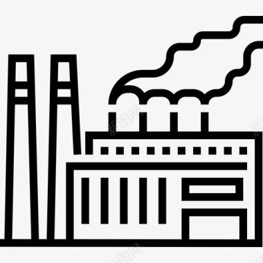 跑车工业设计工厂工业33线性图标图标