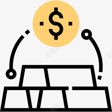 金钱财务策略2黄影图标图标