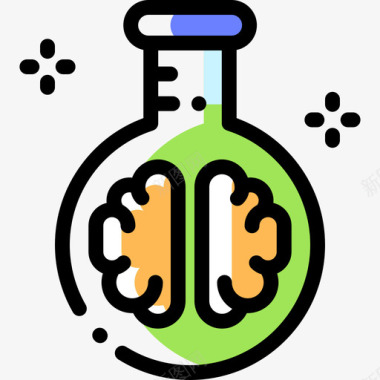 智能人工烧瓶人工智能25颜色省略图标图标