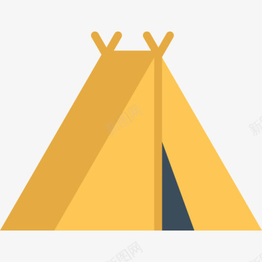 帐篷夏令营2公寓图标图标