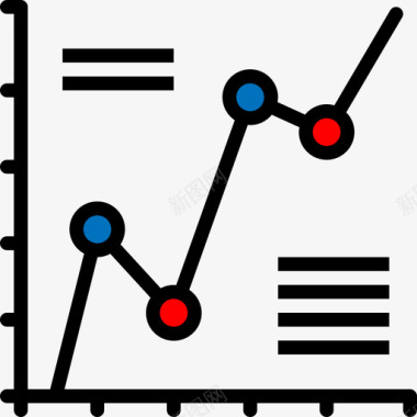 多彩图表柱状图业务图和图表2线颜色图标图标