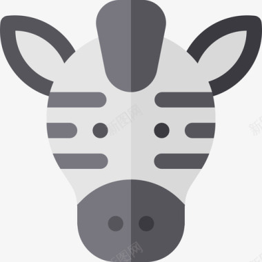 斑马野生动物2平坦图标图标