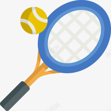 网球拍运动62扁平图标图标