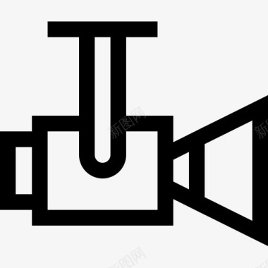 显示哭投影仪显示3线性图标图标