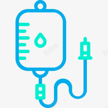 蓝鹊输血医生2号店直线蓝图标图标