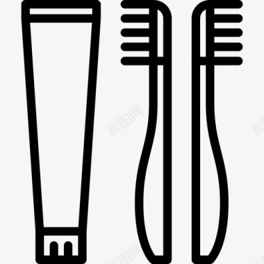 牙膏家用4线性图标图标