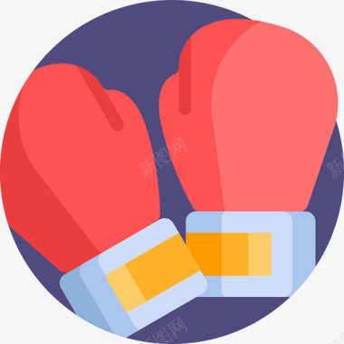 健身器材拳击手套健身器材18扁平图标图标