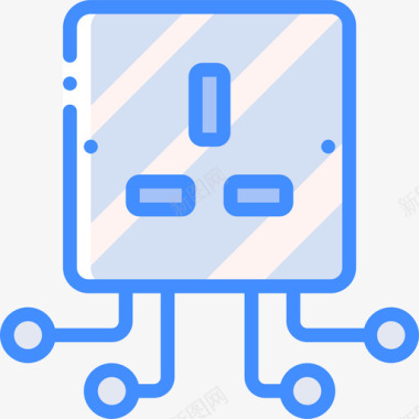 USB插头插头智能家居4蓝色图标图标