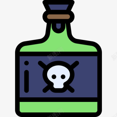 毒药私家侦探9线性颜色图标图标