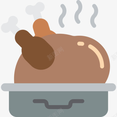 烤鸡美食6平淡图标图标