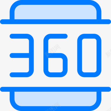 360杀毒360度vr蓝色图标图标
