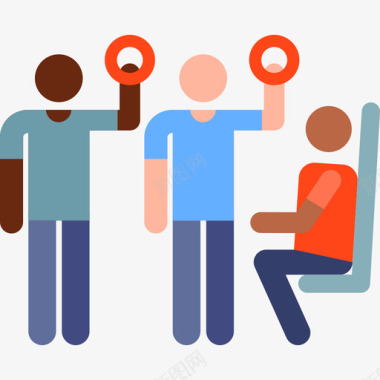 公共交通标识公共交通城市象形图2彩色图标图标